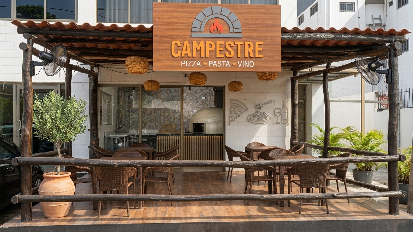 Terraza Campestre Pizza sucursal Av. Las Torres Cancún